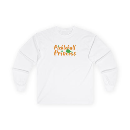 Women's Unique Pickleball Long Sleeves top - Pickleball Princess White