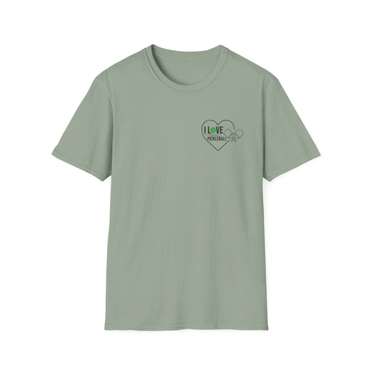 Women's Cute Pickleball T-shirt - Paddle Battle Green