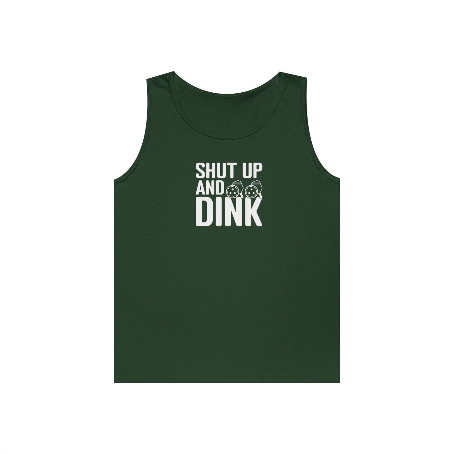 Women's Lightweight Pickleball Tank Top - Shut Up and Dink Green