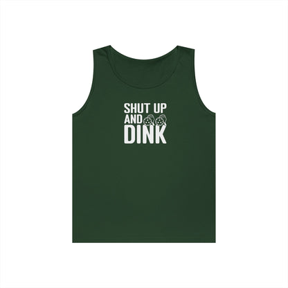 Women's Lightweight Pickleball Tank Top - Shut Up and Dink Green