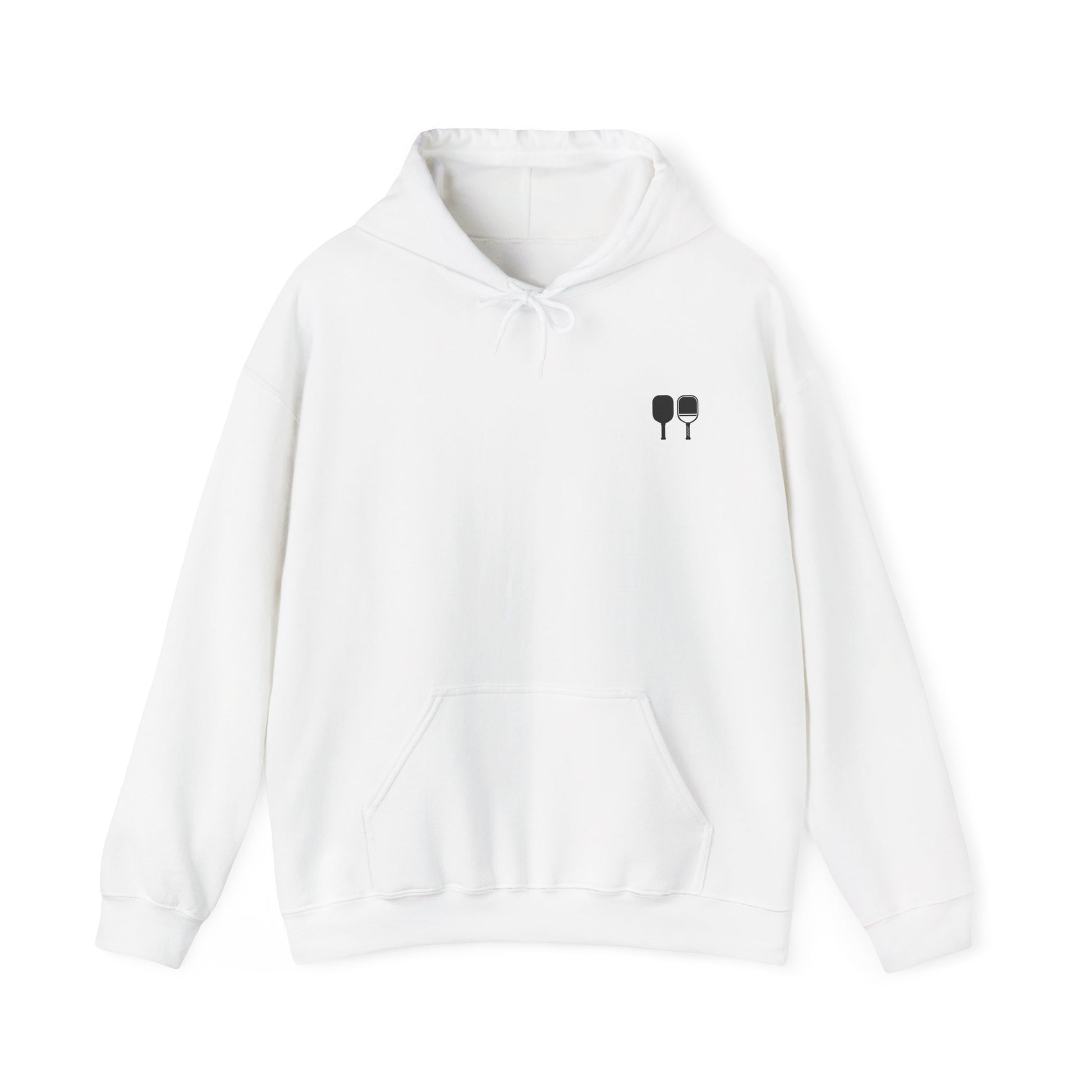 Men's Soft Pickleball Hoodie - This Is My Happy Hour Pickleball White