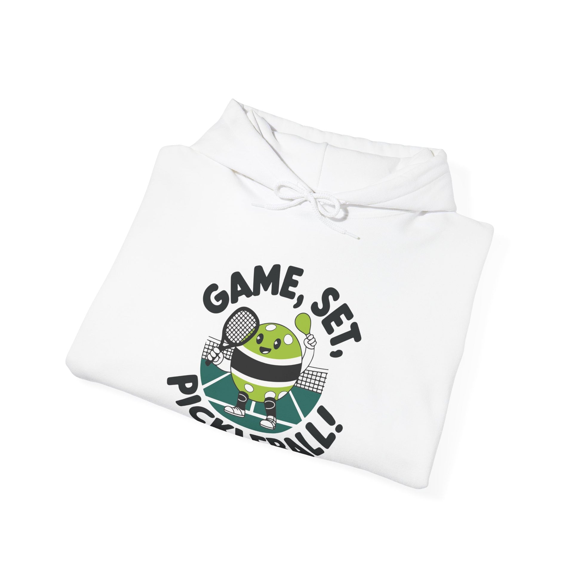 Men's Cute Pickleball Hoodie - Game, Set, Pickleball
