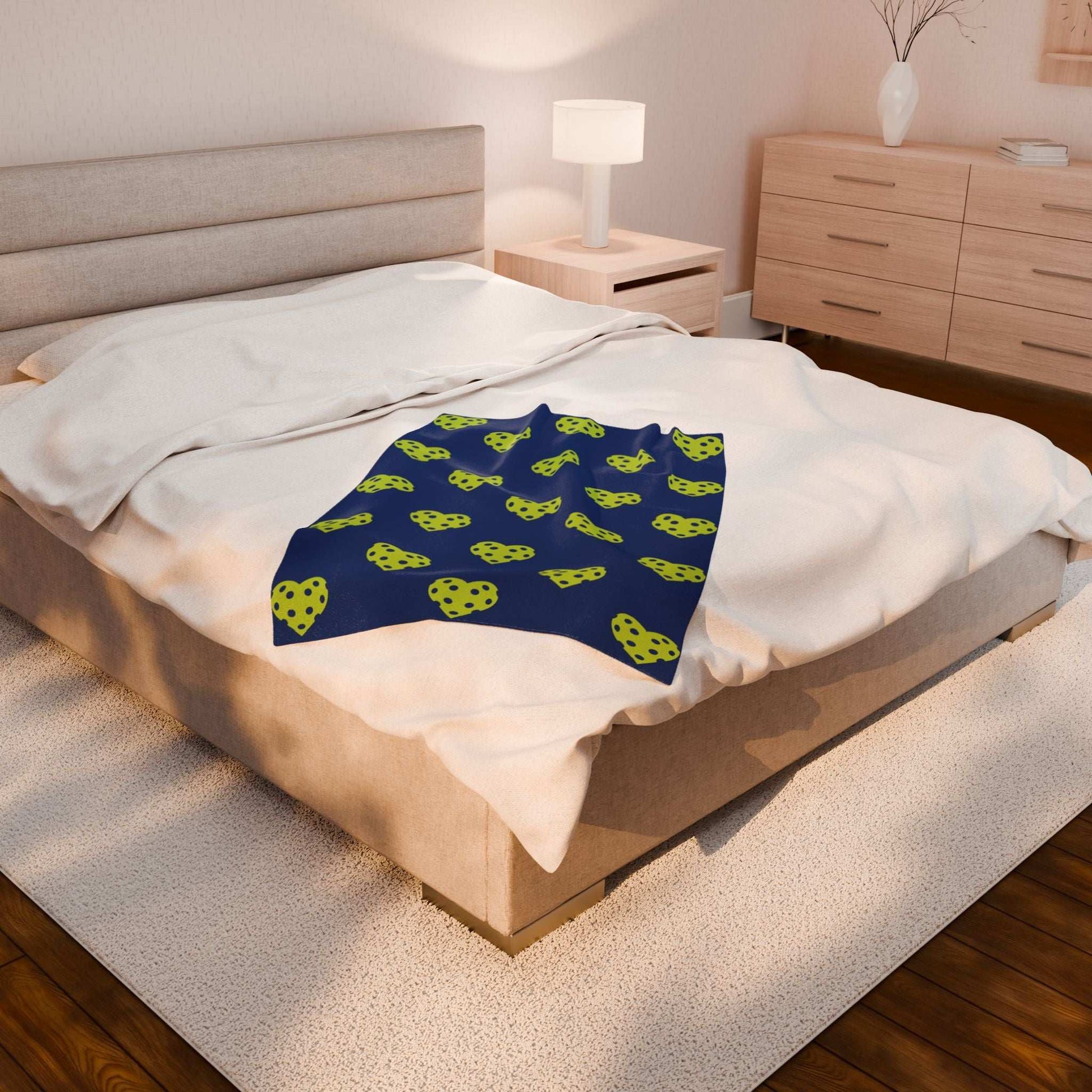 Pickleball Playful Blanket - Heart