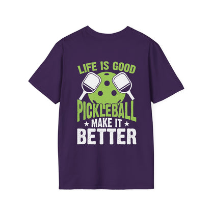 Men's Pickleball T-shirt - Life Is Good Pickleball Make It Better