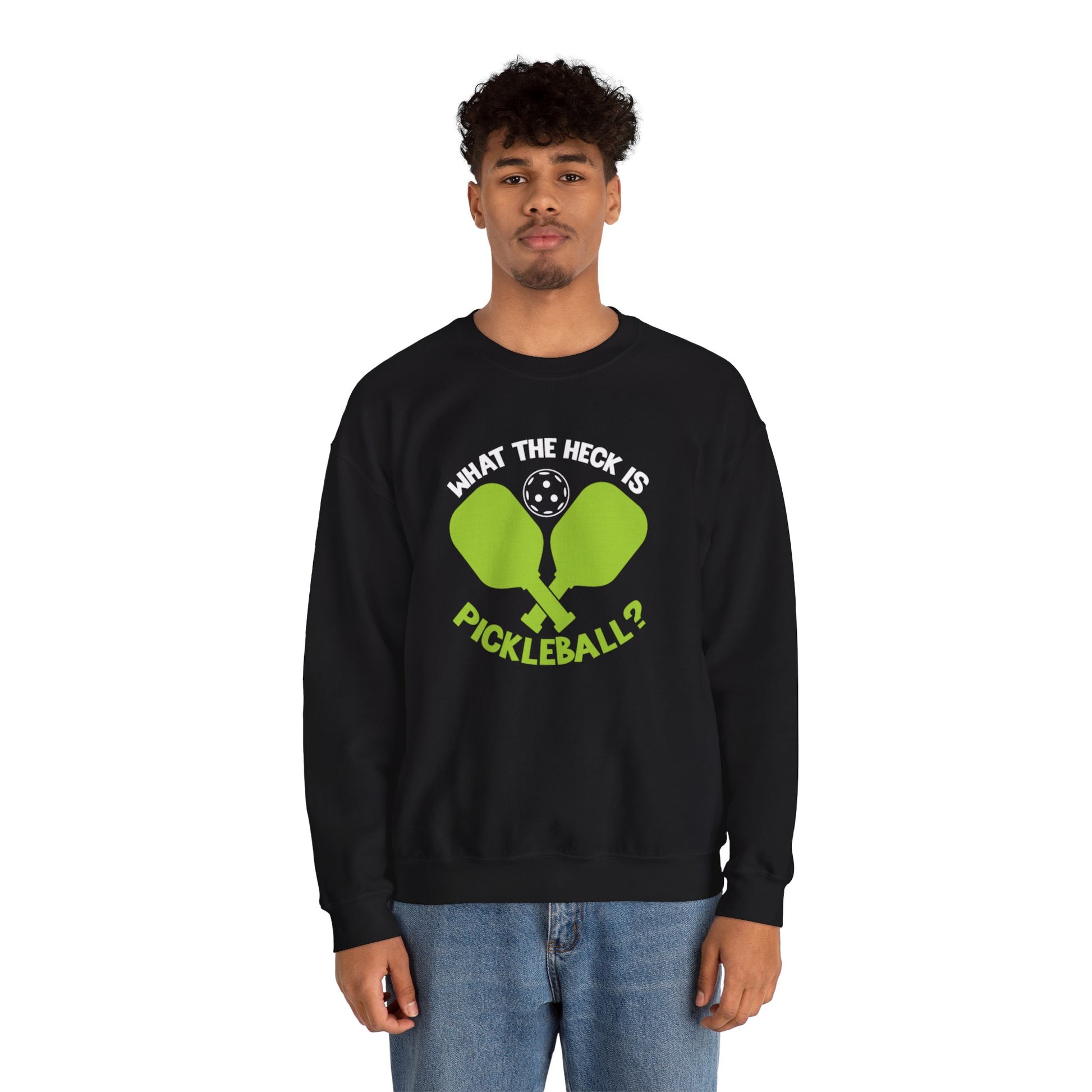 Men's Funny Pickleball Sweatshirt - What the Heck Is Pickleball?