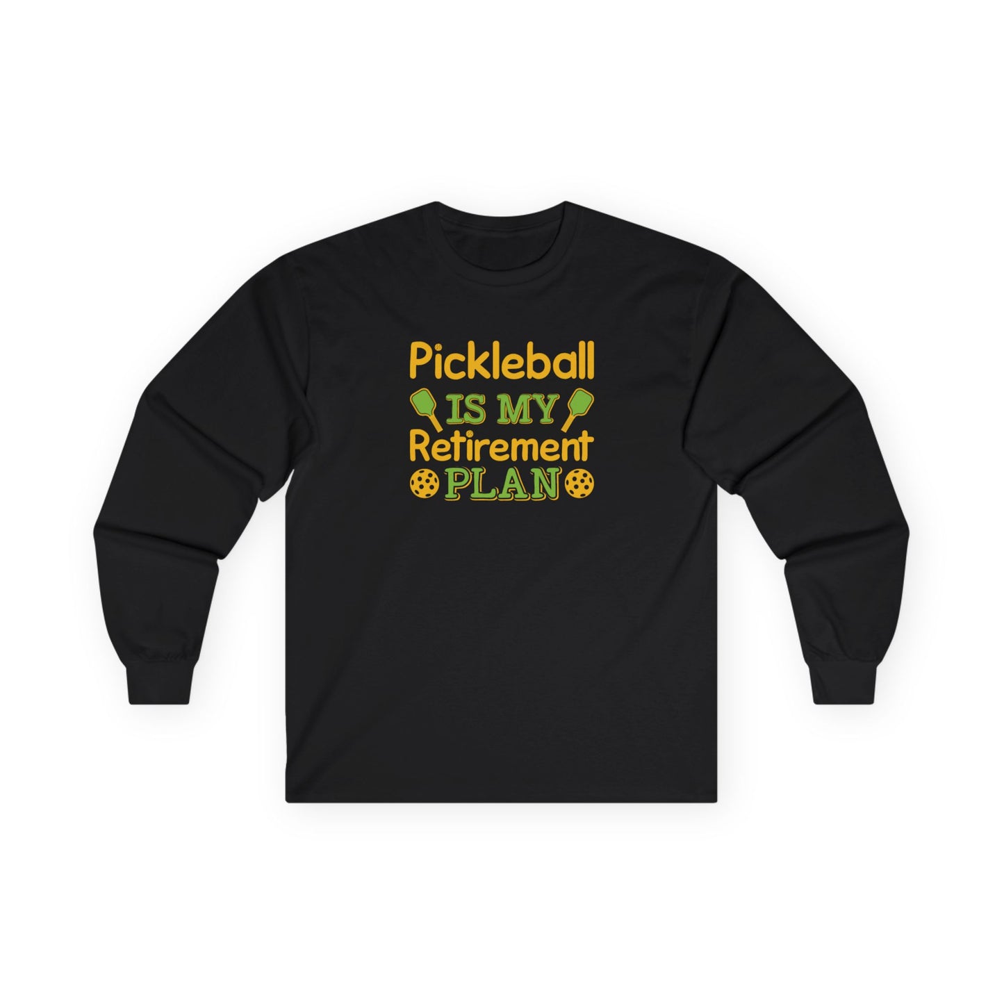 Women's Pickleball Long Sleeves top - Pickleball Is My Retirement Plan Black