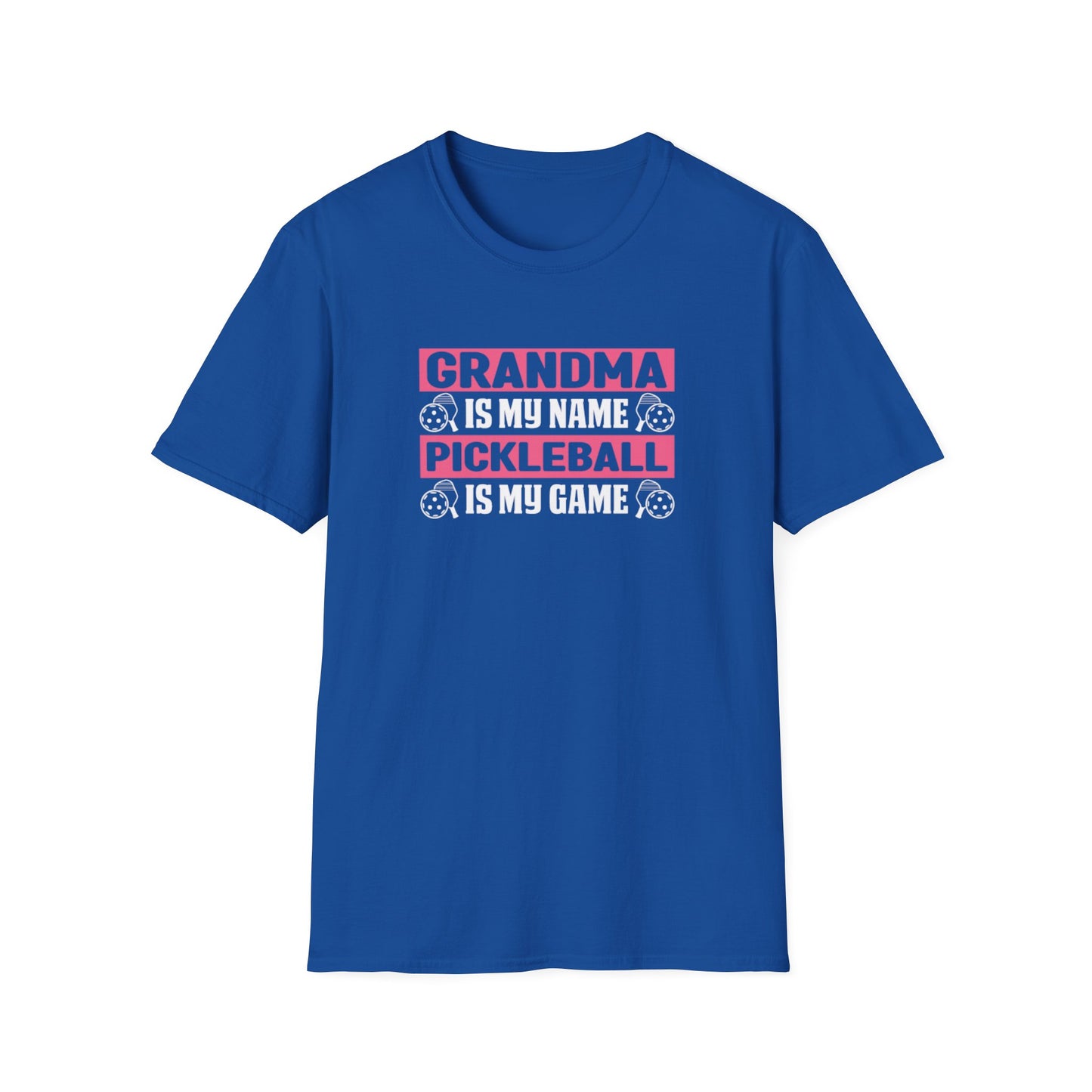 Women's Pickleball T-shirt - Grandma Is My Name Pickleball Is My Game Royal