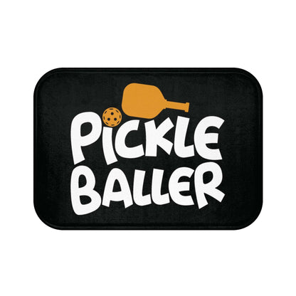 Pickleball Durable Bath mat - Pickleballer Black