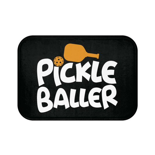 Pickleball Durable Bath mat - Pickleballer Black
