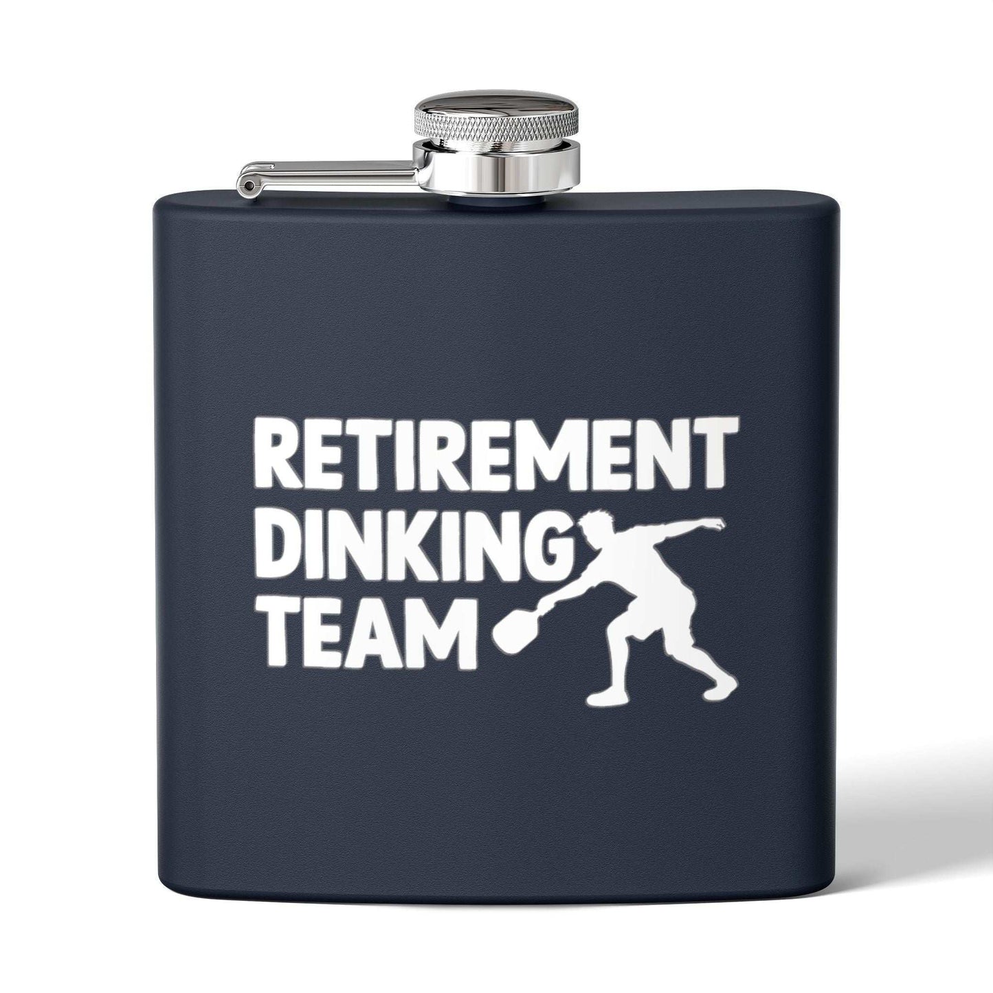 Pickleball Sporty Flask - Retirement Dinking Team Navy