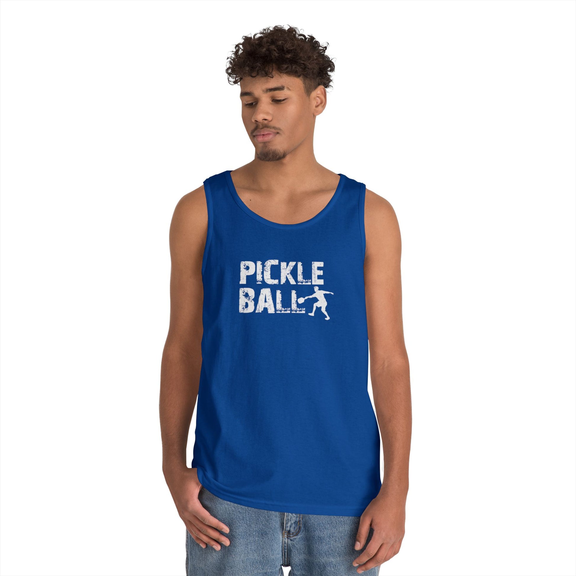 Men's Unique Pickleball Tank Top - Pickleball Grunge