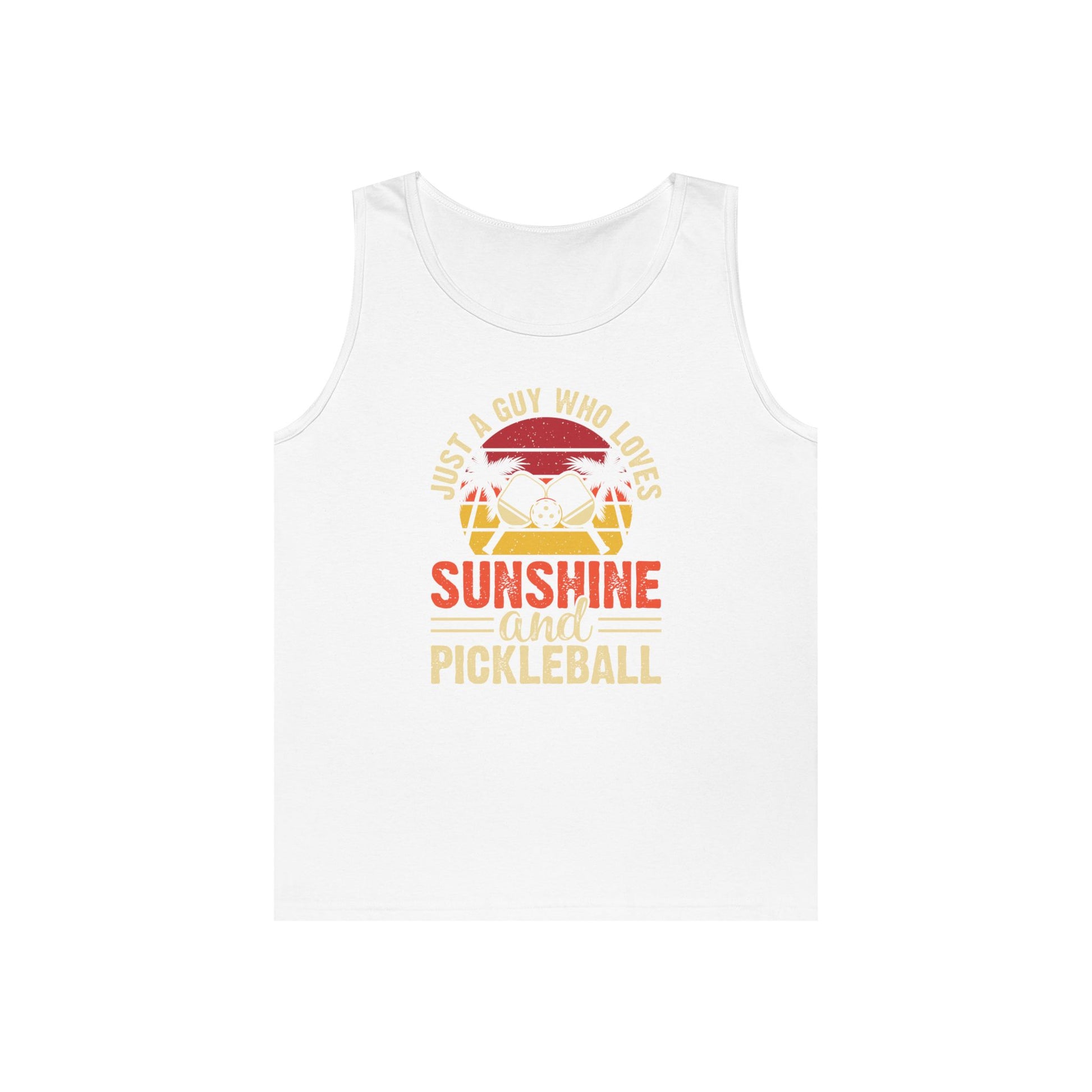 Men's Funny Pickleball Tank Top - Just A Guy Who Love Pickleball White