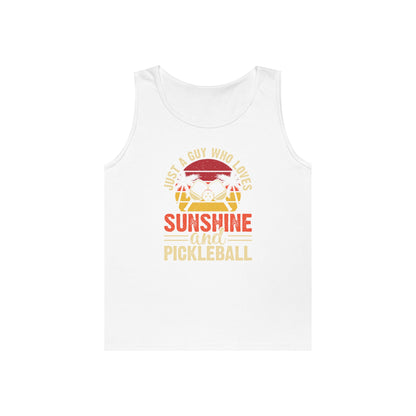 Men's Funny Pickleball Tank Top - Just A Guy Who Love Pickleball White
