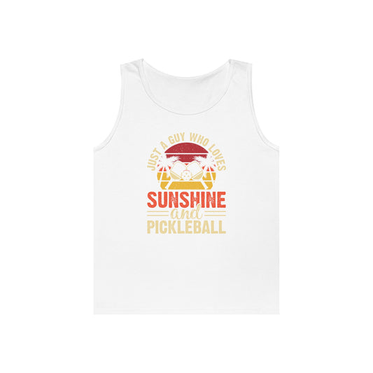 Men's Funny Pickleball Tank Top - Just A Guy Who Love Pickleball White