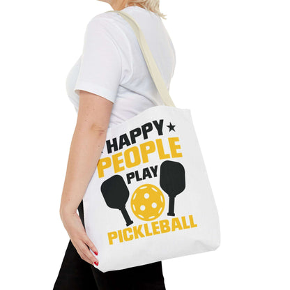 Pickleball Unique Tote Bag - Happy People Play Pickleball