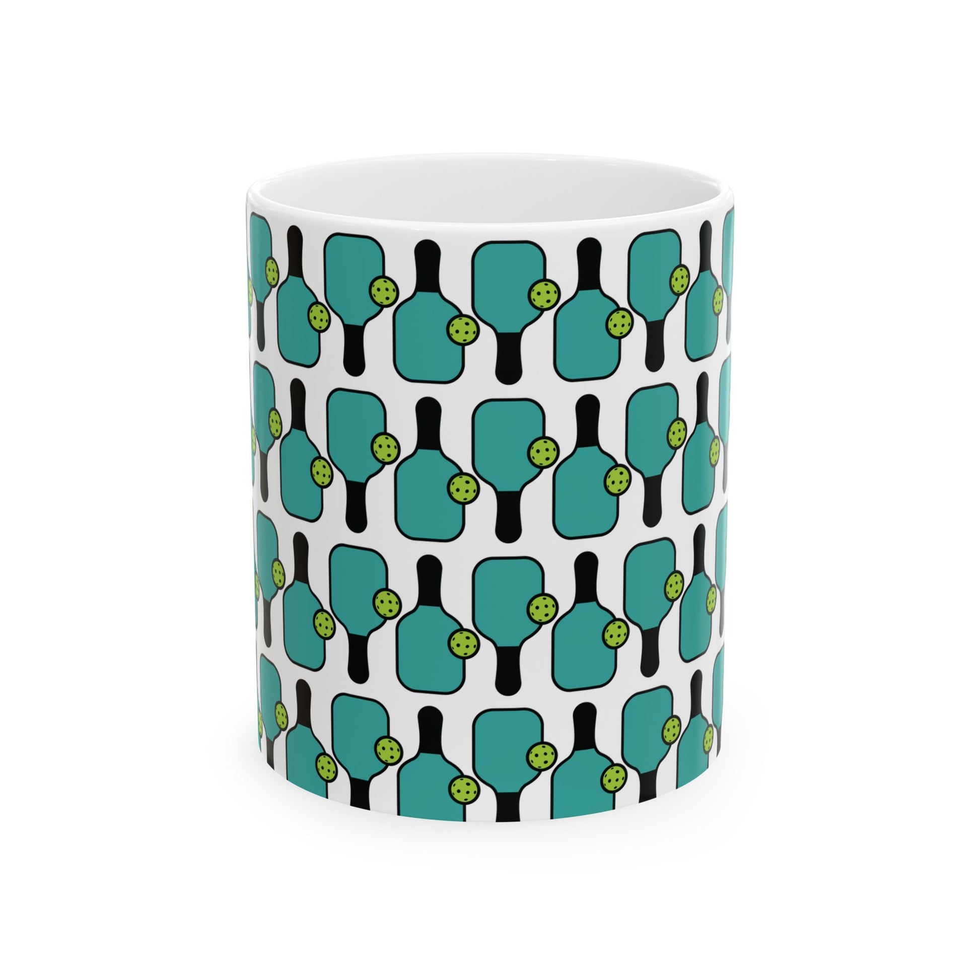 Pickleball Playful Mug - Paddle and Ball White