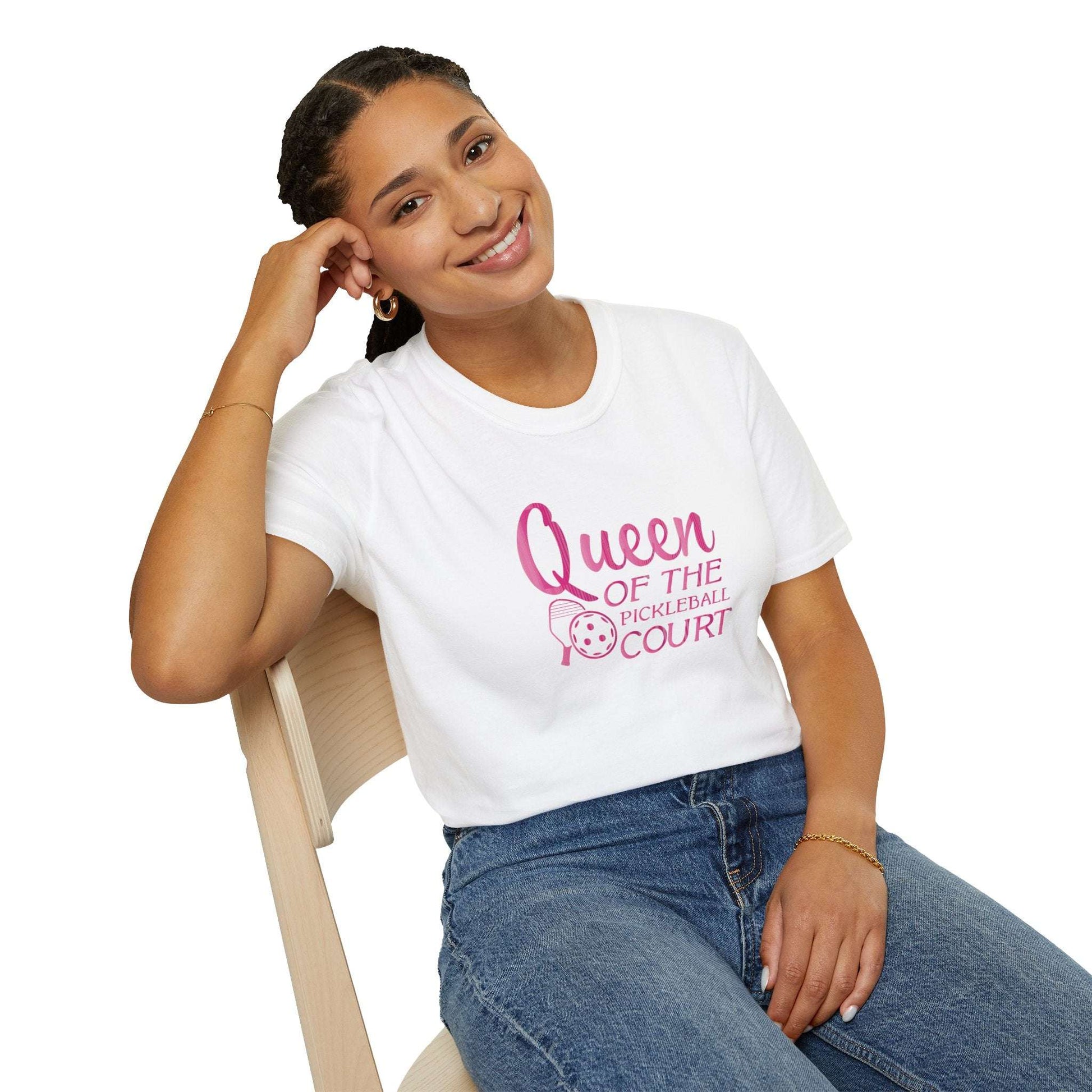 Women's Stylish Pickleball T-shirt - Queen of the Pickleball Court