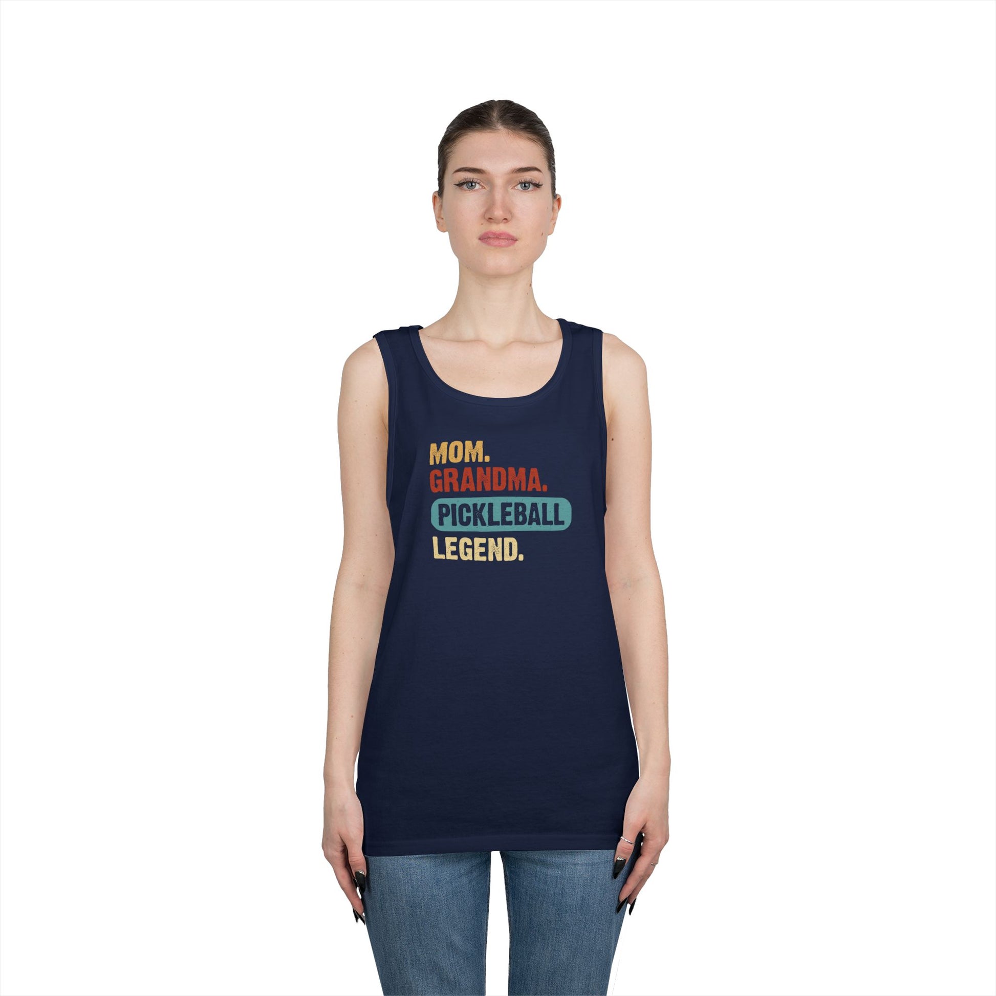 Women's Durable Pickleball Tank Top - Mom Grandma Pickleball Legend