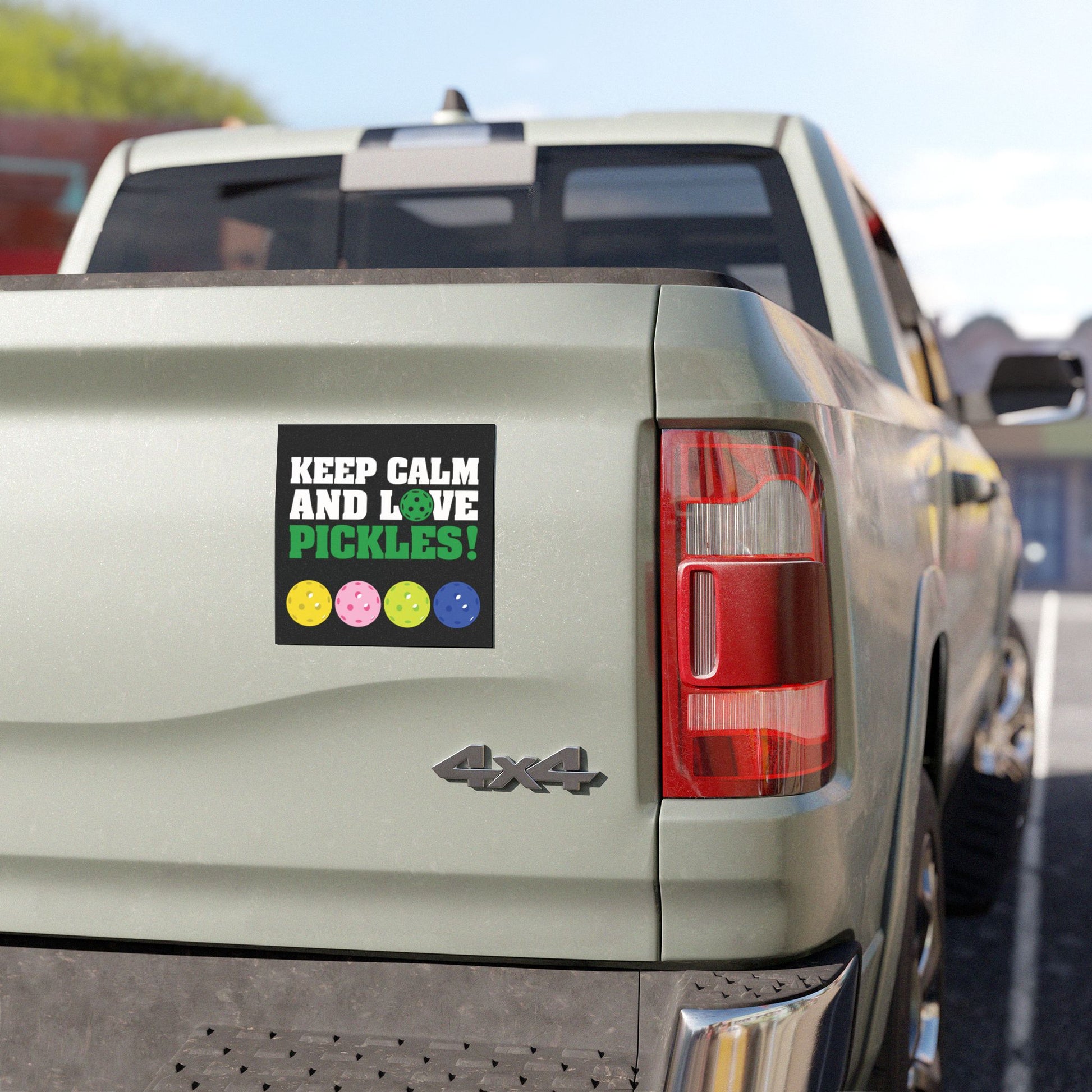 Pickleball Eye-Catching Car Magnet - Keep Calm and Love Pickles