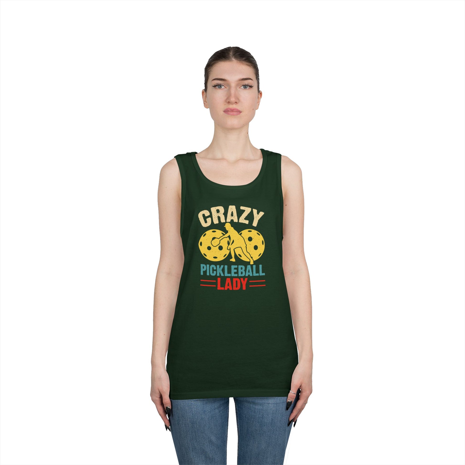 Women's Soft Pickleball Tank Top - Crazy Pickleball Lady