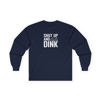 Women's Soft Pickleball Long Sleeves top - Shut Up and Dink Navy