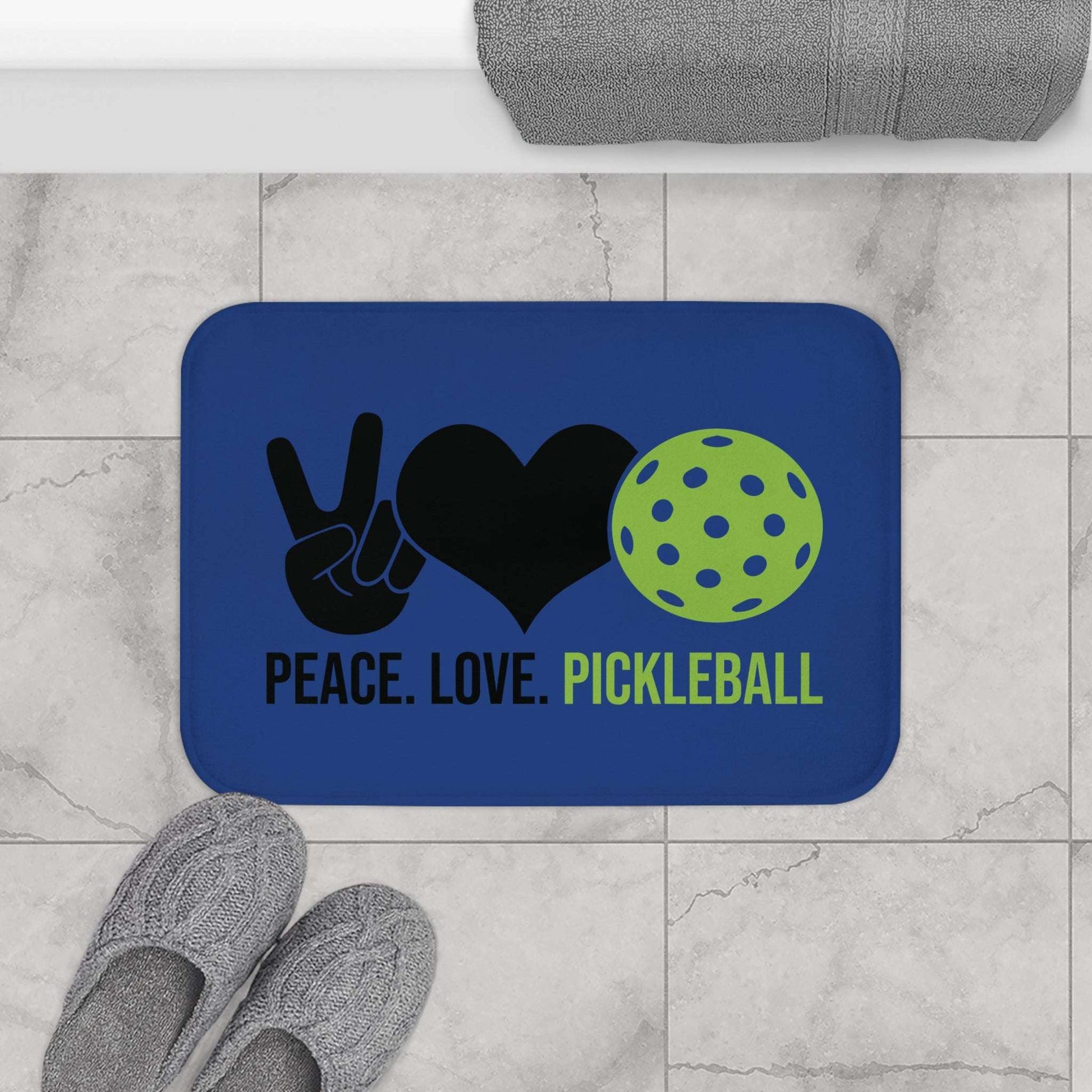 Pickleball Unique Bath mat - Peace, Love, Pickleball