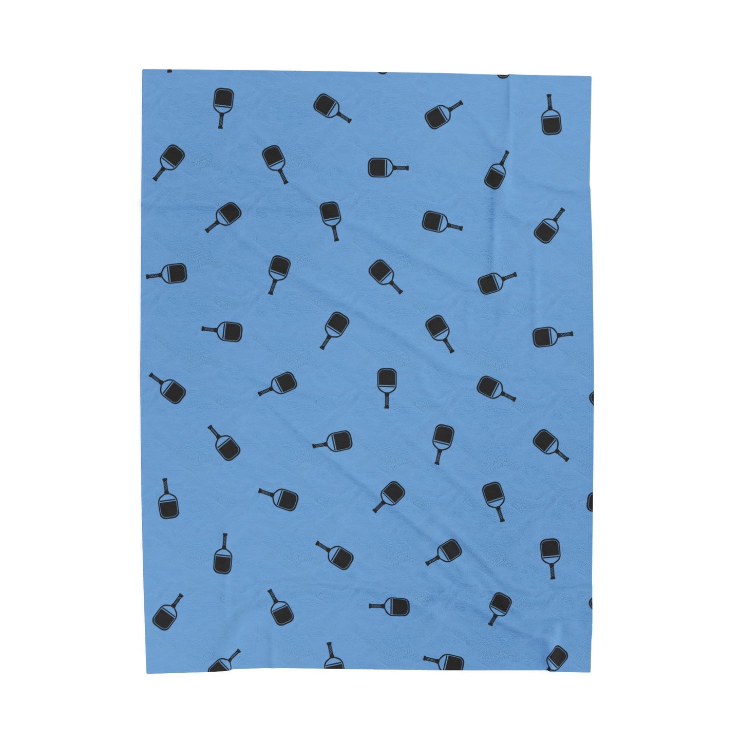 Pickleball Fun Blanket - Paddle Pattern Blue