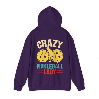 Women's Eye-Catching Pickleball Hoodie - Crazy Pickleball Lady