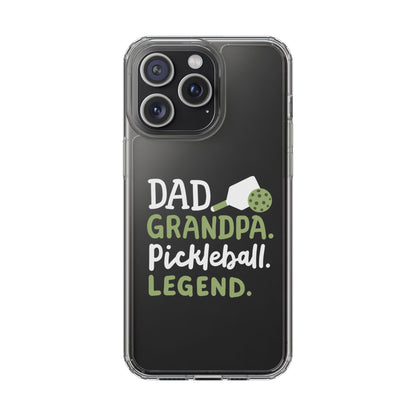 Pickleball Cool Phone case - Dad Grandpa Pickleball Legend Clear