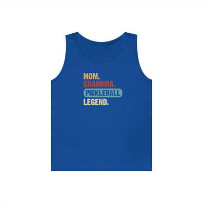 Women's Durable Pickleball Tank Top - Mom Grandma Pickleball Legend Royal