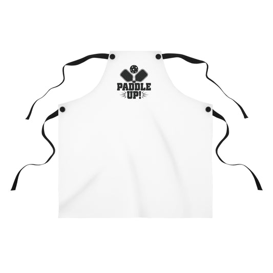Pickleball Durable Apron - Paddle Up White