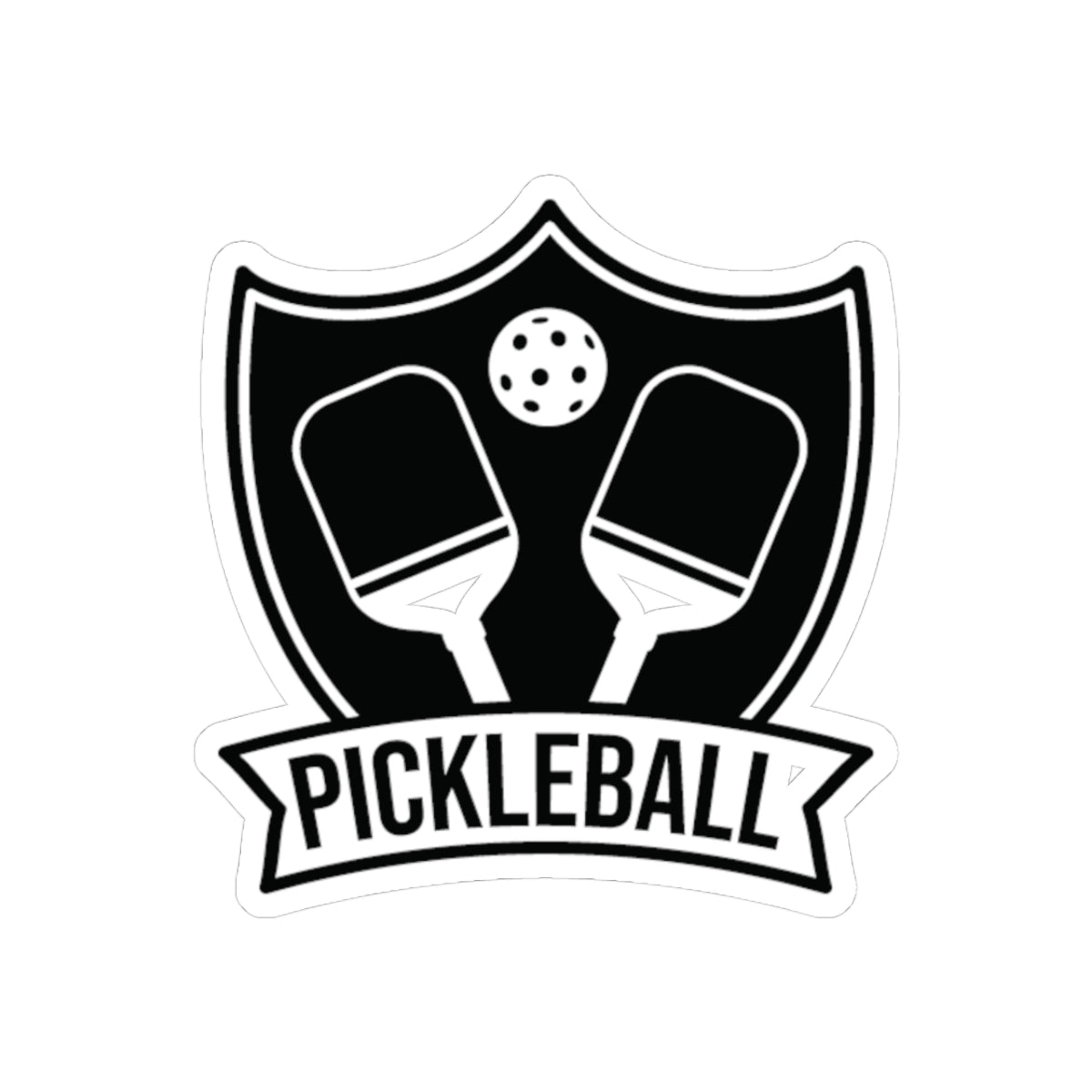 Pickleball Stylish Stickers - Pickleball Logo 2" × 2"