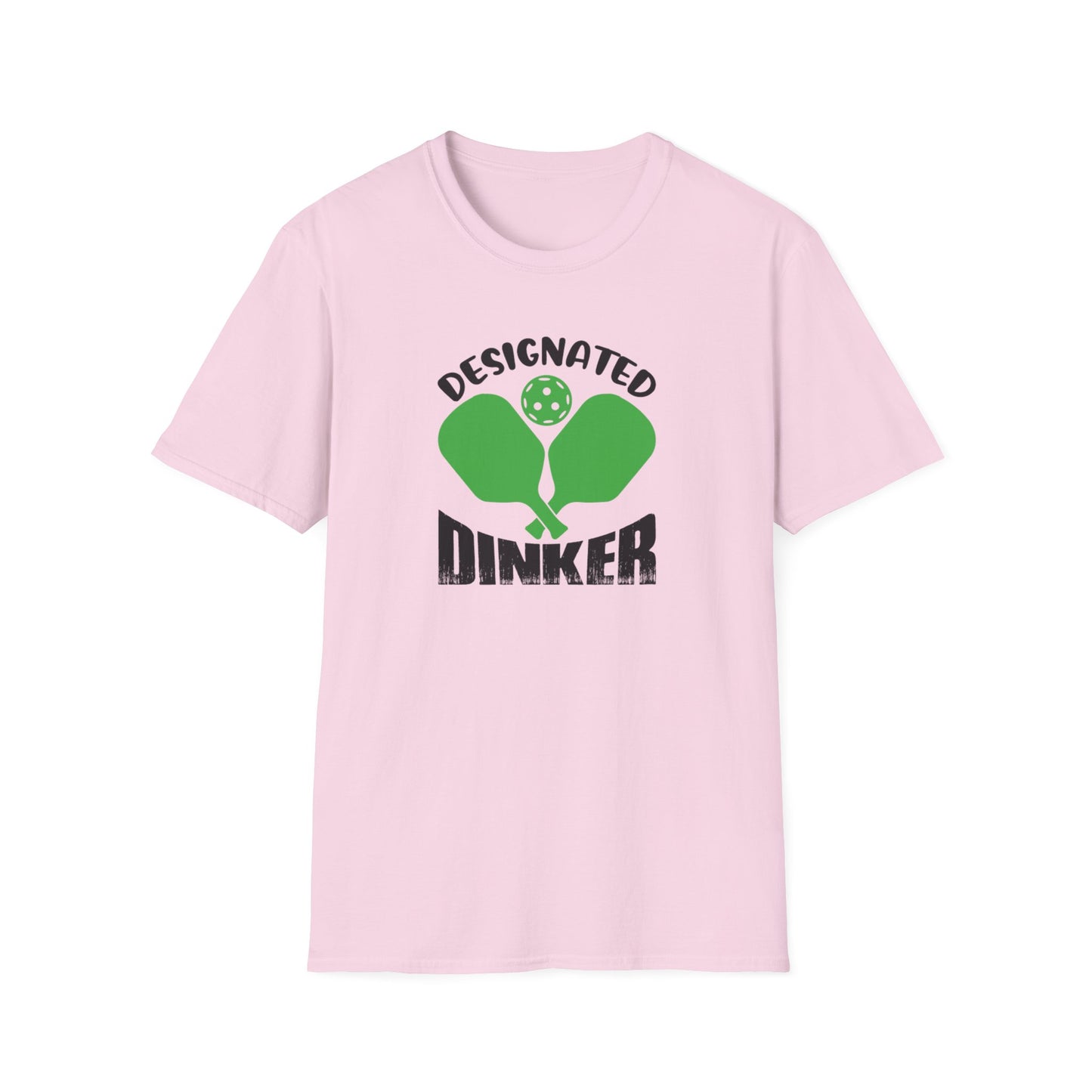 Women's Funny Pickleball T-shirt - Designated Dinker Pink