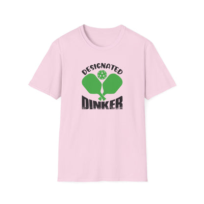 Women's Funny Pickleball T-shirt - Designated Dinker Pink