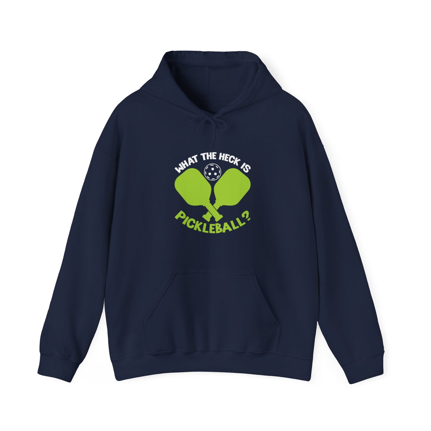 Women's Funny Pickleball Hoodie - What the Heck Is Pickleball? Navy