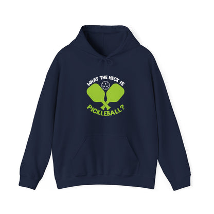 Women's Funny Pickleball Hoodie - What the Heck Is Pickleball? Navy
