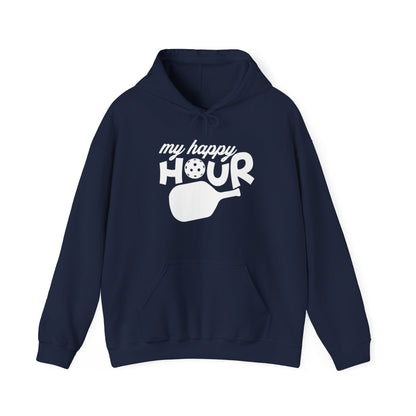 Women's Comfy Pickleball Hoodie - My Happy Hour Navy