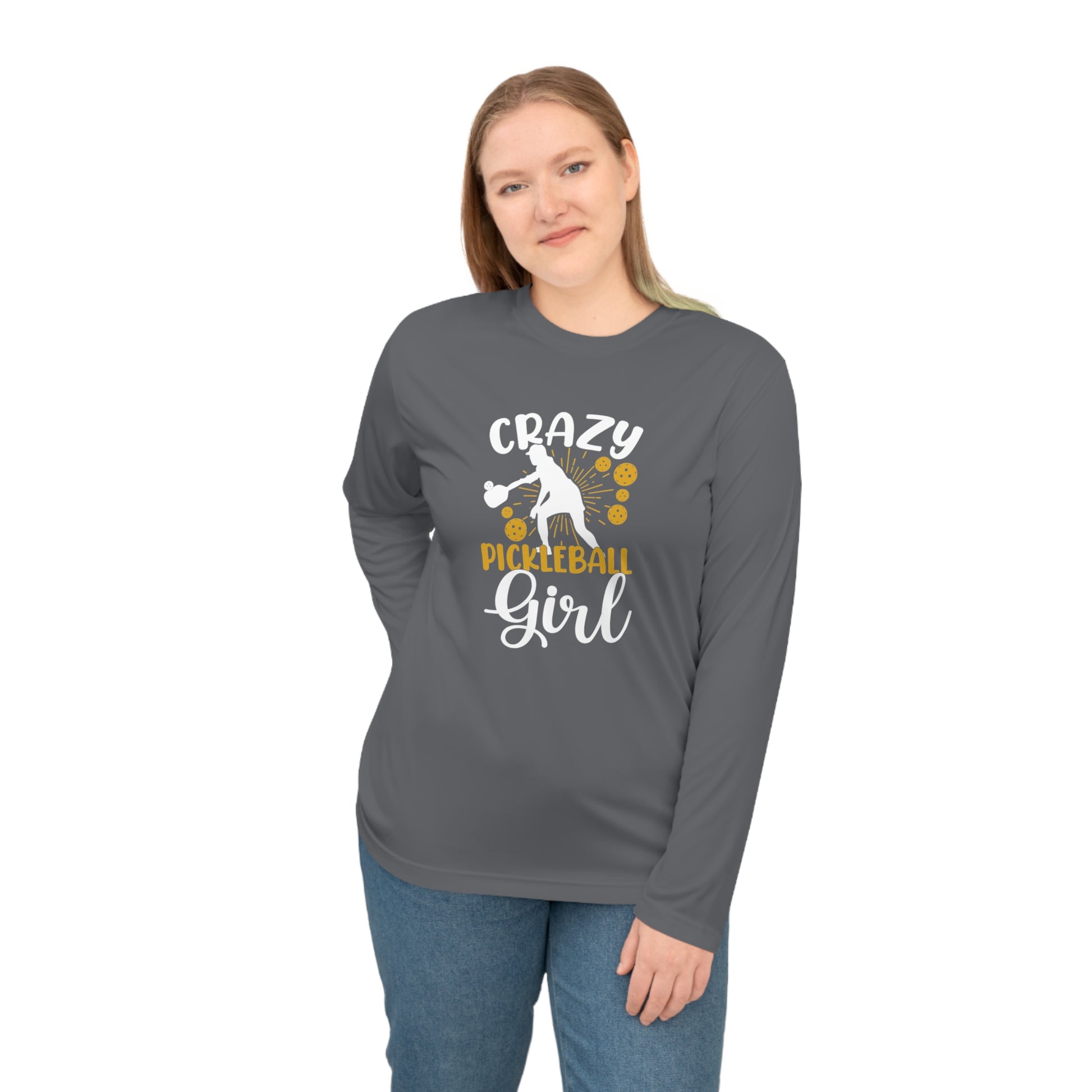 Women's Durable Pickleball Long Sleeves top - Crazy Pickleball Girl