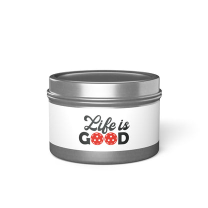 Pickleball Delightful Tin Can Candle - Life is Good Silver