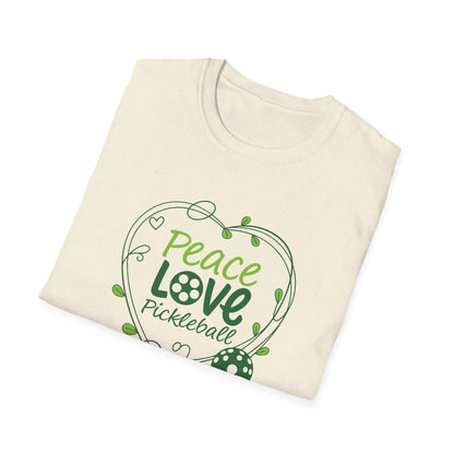 Women's Stylish Pickleball T-shirt - Peace Love Pickleball