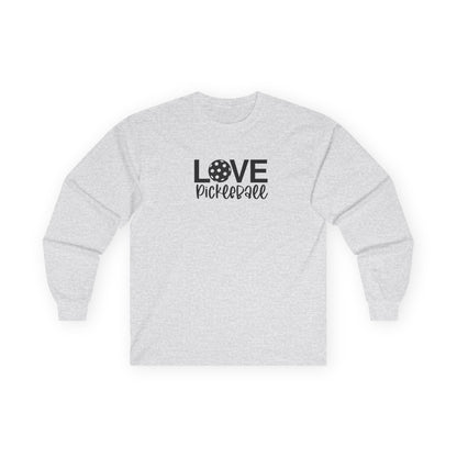 Women's Comfy Pickleball Long Sleeves top - Love Pickleball Grey
