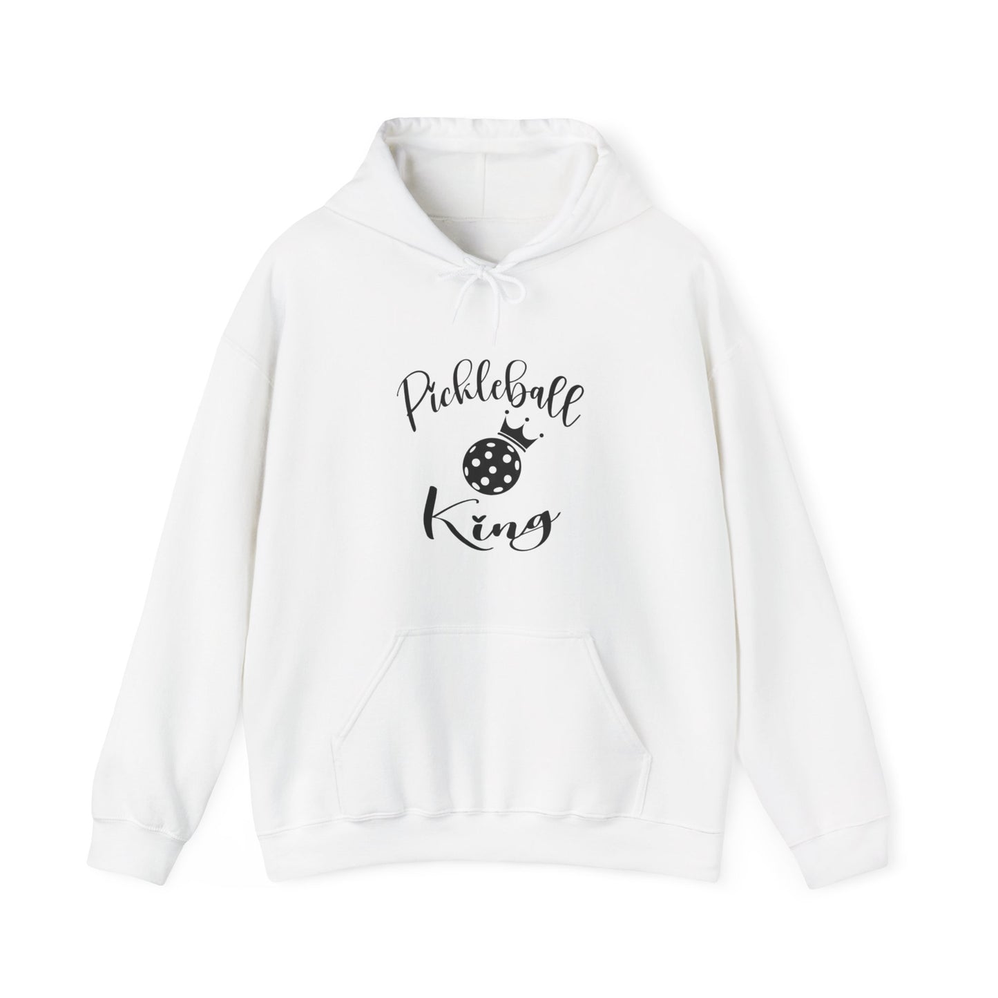Men's Comfy Pickleball Hoodie - Pickleball King White