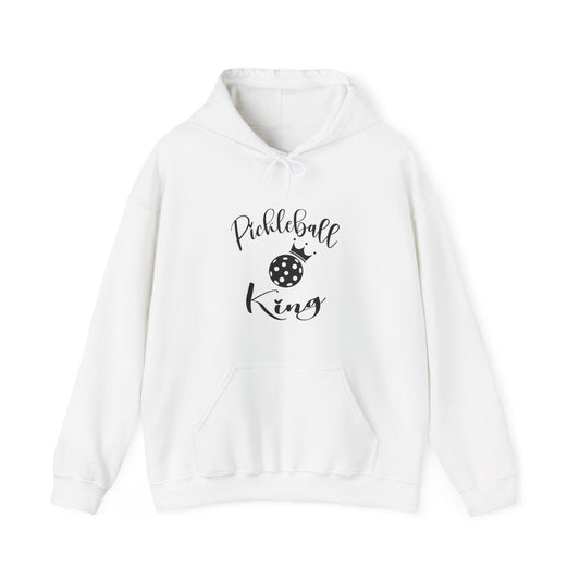Men's Comfy Pickleball Hoodie - Pickleball King White