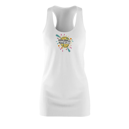 Women's Soft Pickleball Dress - Pickleball Make It Pop White