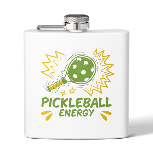 Pickleball Energetic Flask - Pickleball Energy White