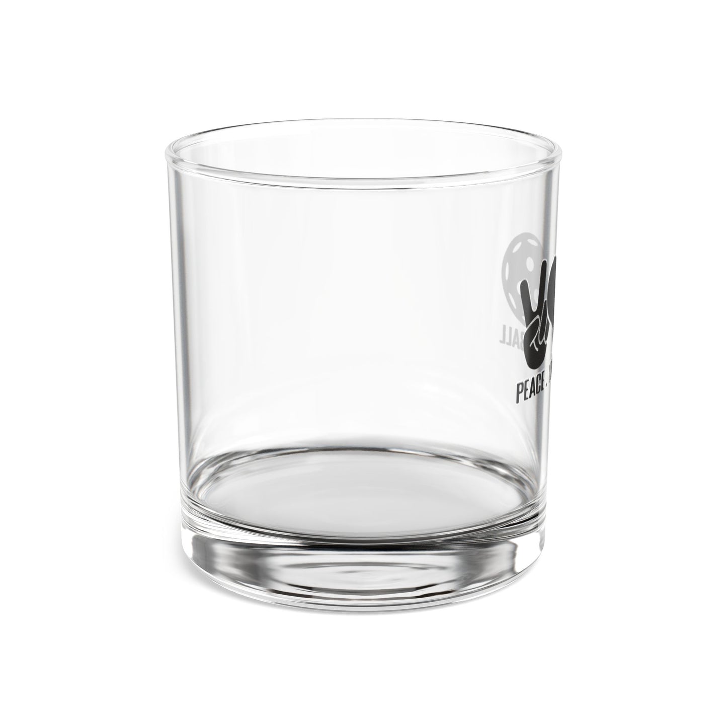 Pickleball Unique Rocks Glass - Peace, Love, Pickleball