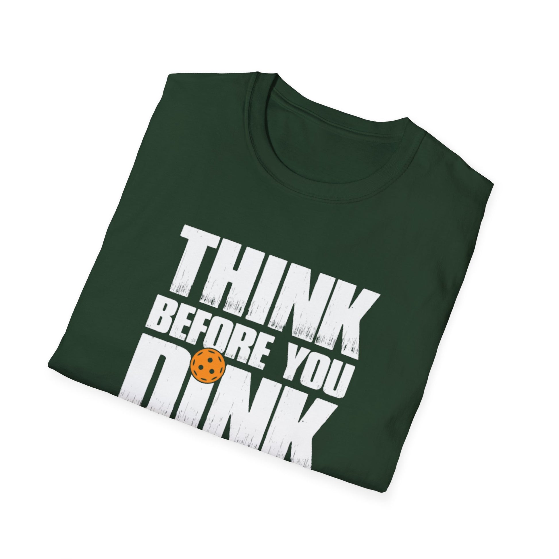 Men's Soft Pickleball T-shirt - Think Before You Dink