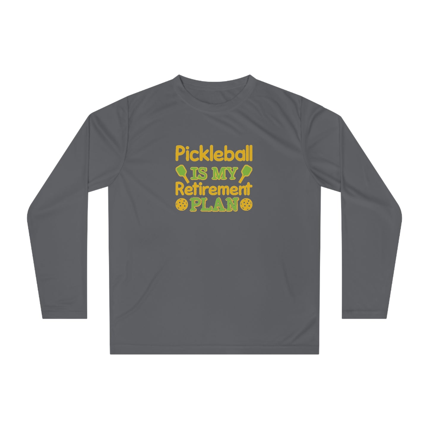 Men's Pickleball Long Sleeves top - Pickleball is my retirement plan Gray