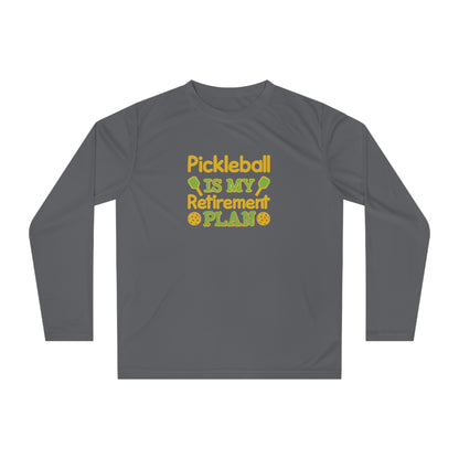 Men's Pickleball Long Sleeves top - Pickleball is my retirement plan Gray