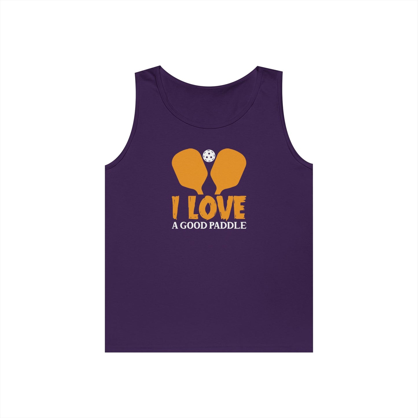 Men's Funny Pickleball Tank Top - I Love a Good Paddle Purple